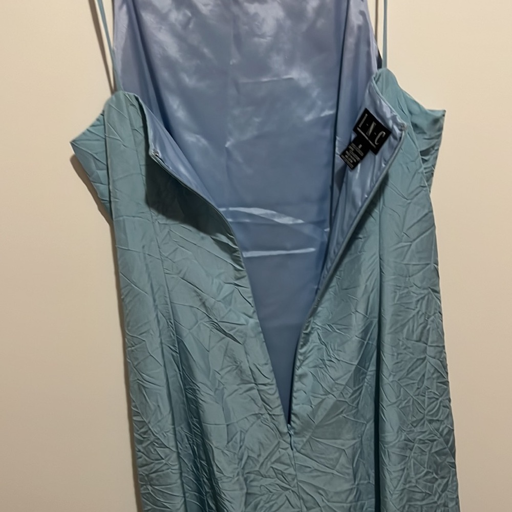 INC International Concepts 100% silk maxi dress - light blue - size 8 - Picture 3 of 8